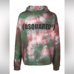 DSQUARED2 tie-dye logo-print hoodie, Side Medium